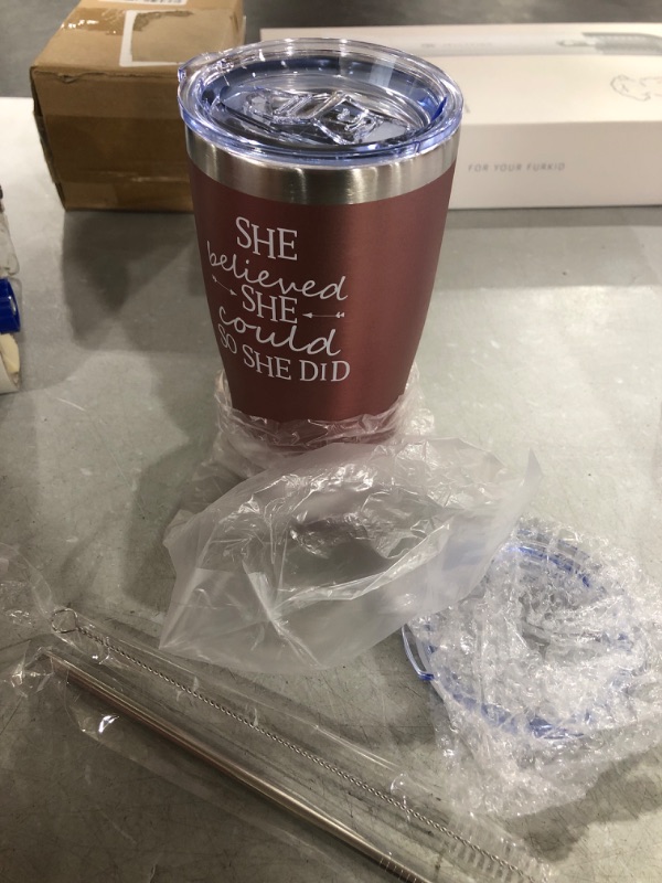 Photo 2 of 2023 Graduation Gifts for Women,Her,Girls,She Believed She Could So She Did Tumbler,Congratulations Gifts,Inspirational Gifts,New Job Gift,Congrats Gifts,Motivation Gifts for College(Rose Gold) Rosegold-She Believed