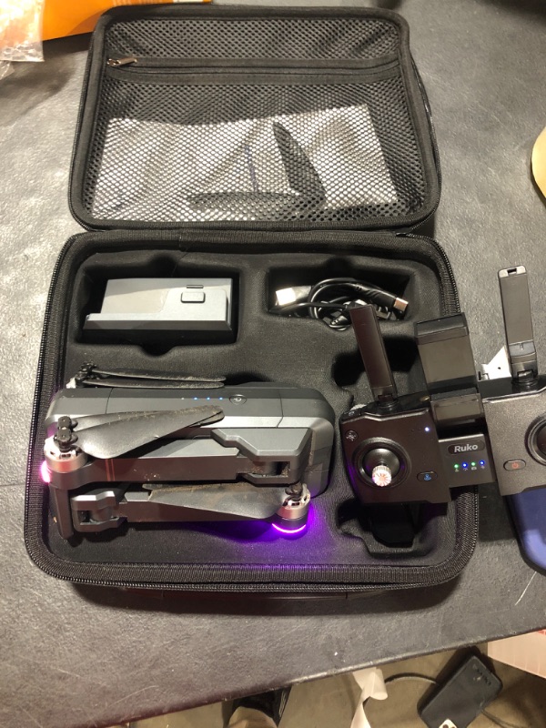 View 2 of Ruko F11 Pro Drones with Camera for Adults 4K UHD Camera 60 Mins Flight Time with GPS Auto Return Home Brushless Motor-Black?with Carrying Case?
UNABLE TO TEST FOR FUNCTIONALITY
USED & UNKNOWN IF MISSING PARTS
MINOR DAMAGE TO ITEM PICTURED