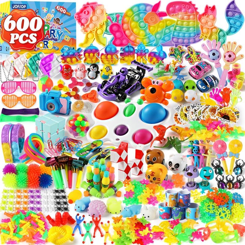 Photo 1 of 600 Party Favors for Kids, Fidget Toys Pack, Autism Sensory Toy Classroom Prizes,Treasure Box Toys for Classroom, Goodie Bag Stuffers, Carnival Prizes, Pinata Filler Stuffers Toys Gifts for Boys Girls 