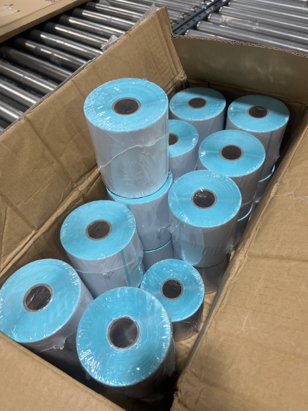 Photo 2 of L LIKED 20 Rolls Directr 4"x6"Thermal Shipping Labels Perforated Compatible with Rollo,Zebra&More Thermal Printer-250 Labels/Roll,5000 Labels 5000 Labels 20 Rolls