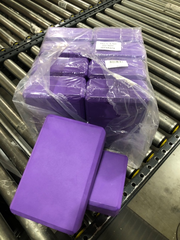 Photo 1 of 10 Pcs Yoga Blocks Eva Foam Blocks Supportive Yoga Brick Soft Non Slip Gymnastic Blocks Lightweight Dance Blocks for Stretching Yoga Accessories for Women Yoga, Pilates, Meditation Purple