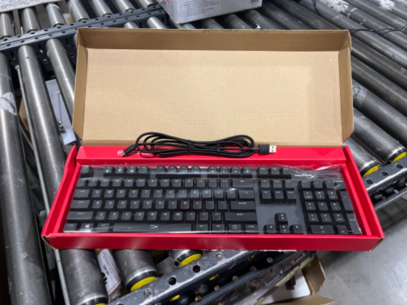 Photo 2 of HyperX Alloy Origins - Mechanical Gaming Keyboard, Software-Controlled Light & Macro Customization, Compact Form Factor, RGB LED Backlit - Linear HyperX Red Switch (Black)
