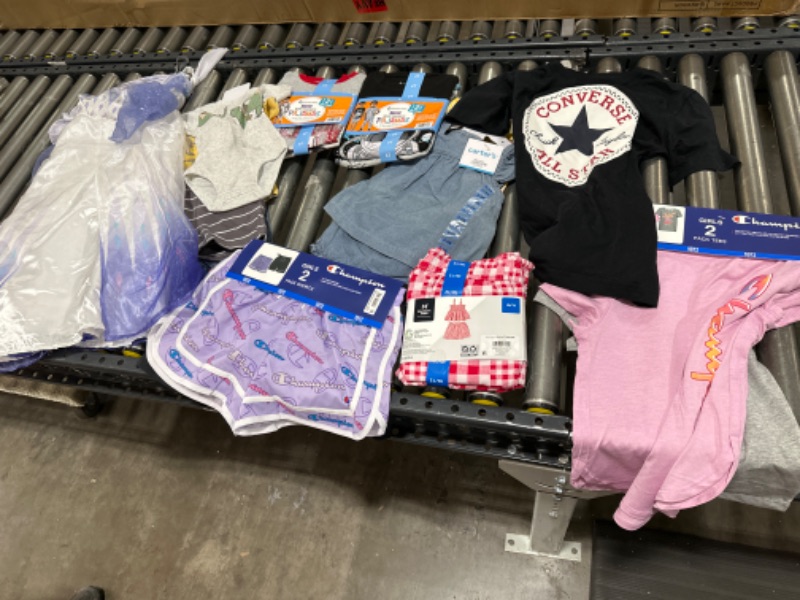 Photo 1 of BOX LOT. BABIES, KIDS CLOTHING. VARIOUS SIZES. SOLD AS IS