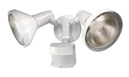 Photo 1 of 300 Watt 240-Degree Motion Sensor White Outdoor Flood Light