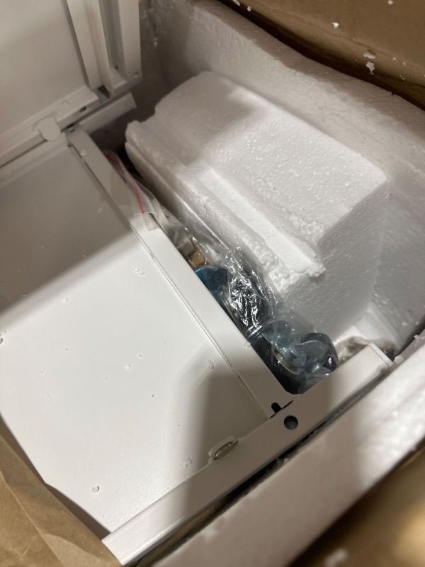 Photo 1 of NETEL Bread Rack Coffee Station Microwaves Rack Storage Rack, 5 Tier Kitchen Organizer Shelf for Dishes, Wine, Pots and Pans with 4 Hooks White and with of Brakeable Casters White 5-Tier