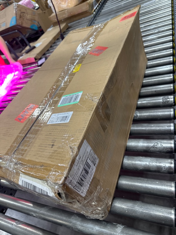 Photo 1 of NETEL Bread Rack Coffee Station Microwaves Rack Storage Rack, 5 Tier Kitchen Organizer Shelf for Dishes, Wine, Pots and Pans with 4 Hooks White and with of Brakeable Casters White 5-Tier