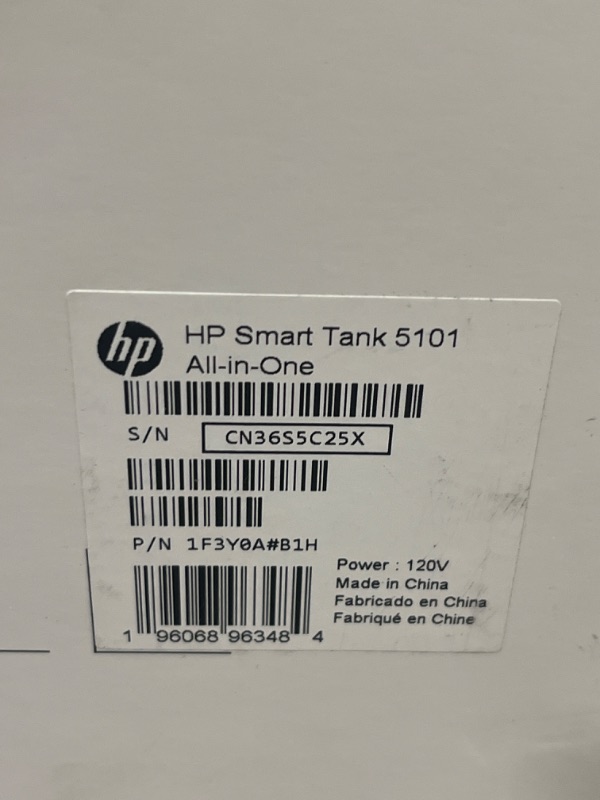 Photo 7 of HP Smart-Tank 5101 Wireless All-in-One Ink-Tank Printer with up to 2 Years of Ink Included (1F3Y0A),White