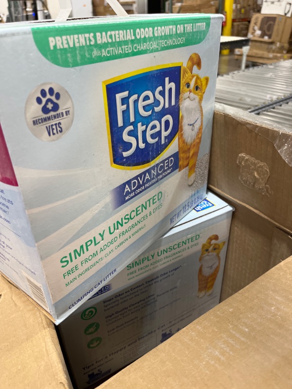 Photo 2 of 2 PACK- Fresh Step Advanced Simply Unscented Clumping Cat Litter, Recommended by Vets 18.5 lb New! Advanced Unscented