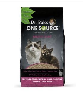 Photo 1 of 2  PACK- Dr. Bales One Source Clumping Cat Litter, 8.8-lb Bag- ONE BAG MIGHT HAVE HAD A LEAK. 