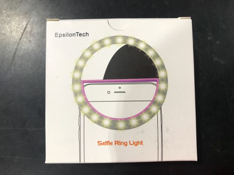 Photo 2 of EpsilonTech Clip on Selfie Ring Light for Smart Phone | 3 Light Modes | Rechargeable (White)