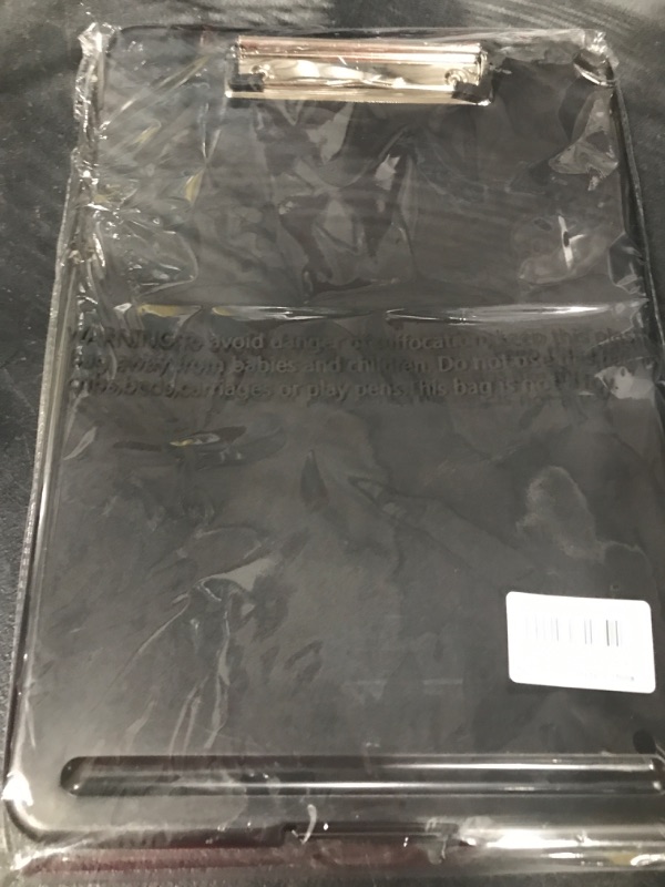 Photo 1 of Clipboard with Storage, Plastic Storage Nursing Slim Clipboard with Low Profile Clip, Foldable Letter Size for Nurse, Kid, Salary, Coach, Jobsite, Industrial, Office(9" x 13"x 0.8", Black) Black 1 Pack