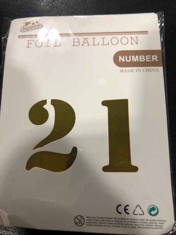 Photo 2 of 21th Birthday Decorations, 21 Years Anniversary Decorations Cheers to 21 Years Banner, 21 Sign Latex Balloon, 32 Inch Number 21 Gold Foil Balloon Cheers Cup Foil Balloon for 21 Birthday Wedding Party Supplies