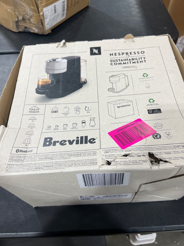 Photo 2 of Nespresso Vertuo Next Coffee & Espresso Machine NEW by Breville, Light Grey, Coffee Maker and Espresso Machine + Nespresso Capsules VertuoLine Medium and Dark Roast Coffee, 30 Count Coffee Pods Light Grey Machine + Coffee