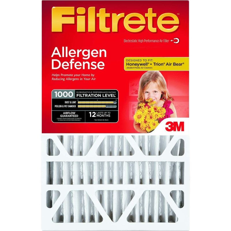Photo 1 of 3M Filtrete Allergen Reduction 20 in x 25 in x 4 in NADP03-4IN-4 MERV 11, 1000 MPR Air Filter - Deep Pleat - 87092
