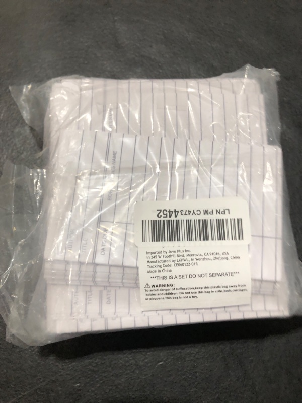 Photo 1 of 500 Pack Bulk Library Cards for School Book Checkouts, Catalog CDs, DVDs, Vinyl Records, Vintage-Style Record Keeping, Tracking, Organizing, Classroom Supplies, White (3x5 Inches)