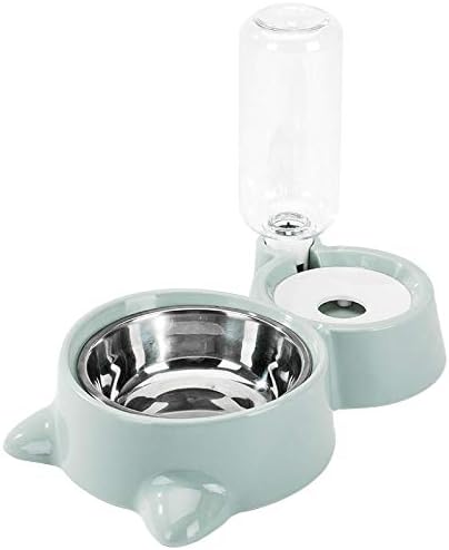 Photo 1 of 
Love Dream Double Dog Cat Bowls, Pets Water and Food Bowl Set with Detachable Stainless Steel Bowl, Automatic Water Dispenser Bottle No-Spill Pet Feede