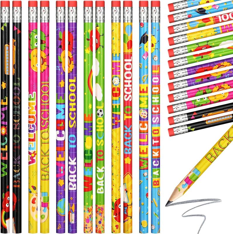 Photo 1 of 
210 Pcs Welcome Back to School Pencils First Day of School Pencils Holiday Pencils Inspirational Pencils HB Pencils with Eraser for Exams School Stationery