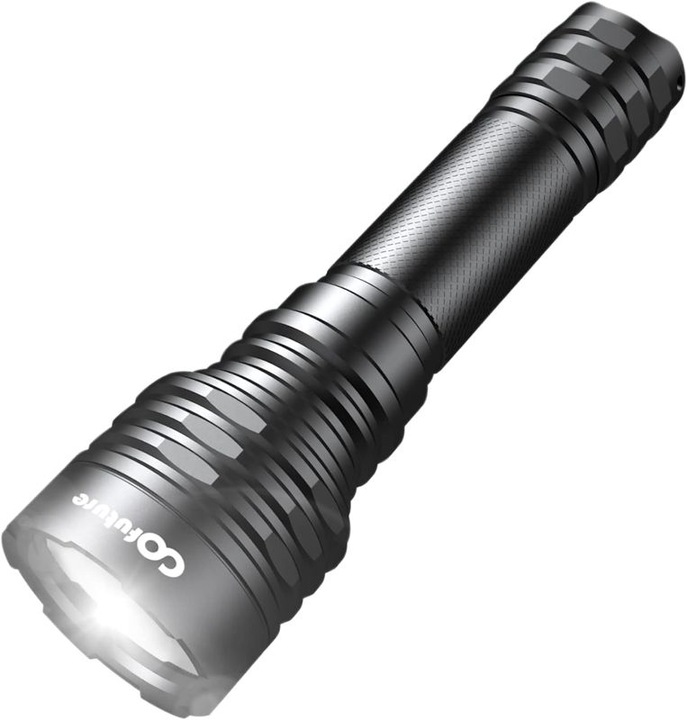 Photo 2 of Cofuture Tactical Flashlight, 2400 Lumen LED Long Throw with 5000m-Ah, for Adventure Searching and Outdoor 