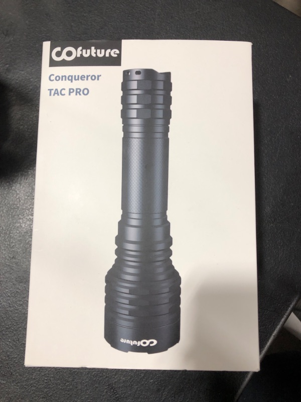 Photo 1 of Cofuture Tactical Flashlight, 2400 Lumen LED Long Throw with 5000m-Ah, for Adventure Searching and Outdoor 