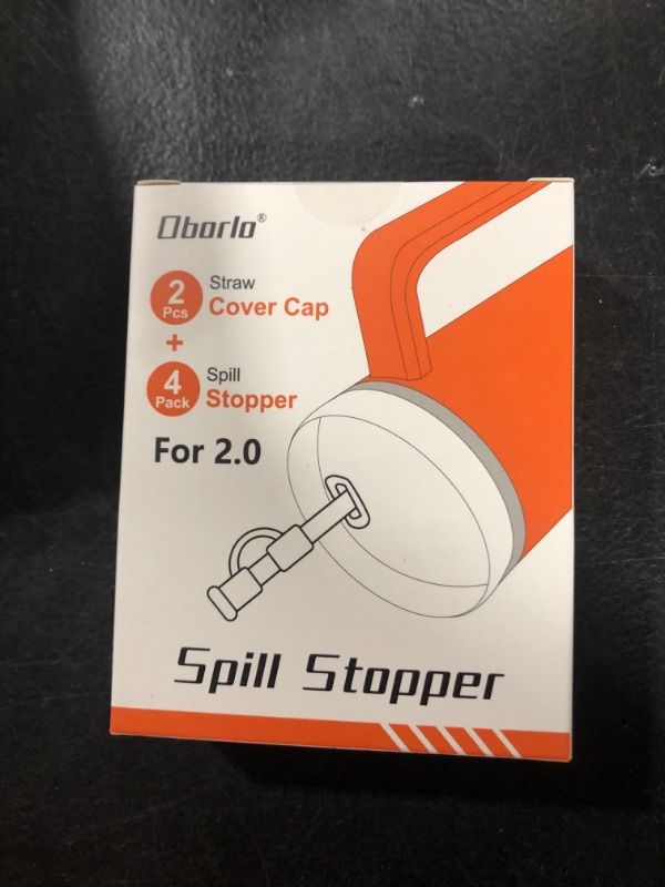 Photo 2 of 4 Pack Upgraded Silicone Spill Stopper for Stanley Cup 2.0 40oz/30oz, Essential Leak-Proof Stan-ley Cup Accessories, Including 2 Straw Cover Cap, 4 Square Spill Stopper and 4 Round Leak Stopper for Stanley 2.0