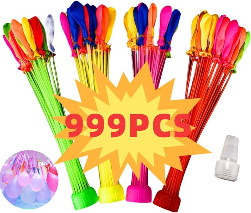 Photo 1 of 999PCS Colorful Water Balloons Instant Balloons Easy Quick Fill Balloons Splash Fun for Kids Girls Boys Balloons Set Party Gamesd