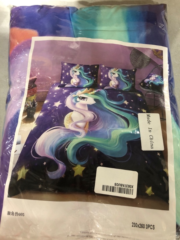 Photo 1 of 3 PC UNICORN  BED SET 230X 260 KING 