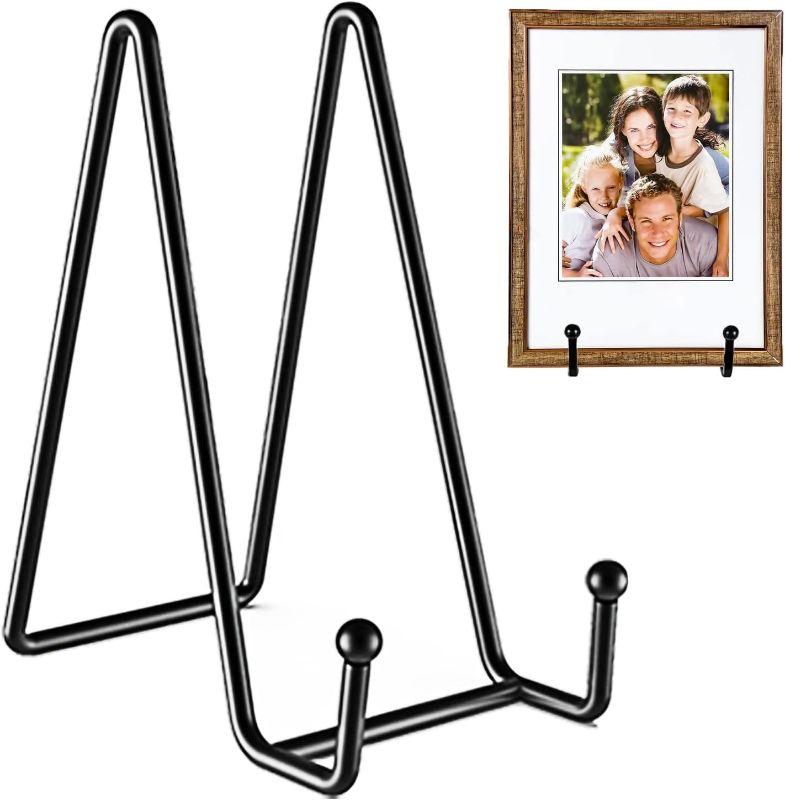 Photo 1 of 8 Pack 8 in Metal Plates Holders,Multiple sizes picture stands for display,Book Stands for Display,Plate Display Stands,Easel,Photo Frame Stands,Plaque Stands,Decorative Table Top Easels for Display
