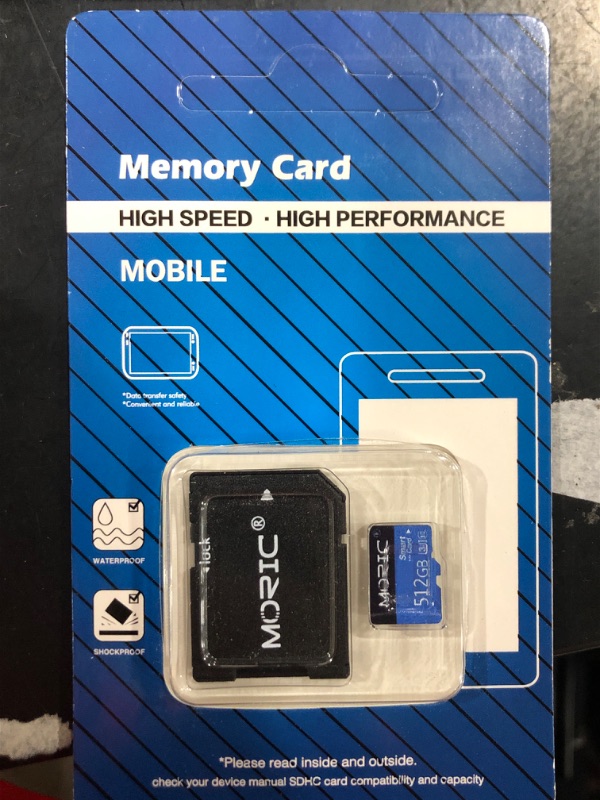 Photo 2 of 512GB Micro SD Card with Adapter Fast Speed Memory Card Class 10 for Smartphone,Camera,Tablet and Drone