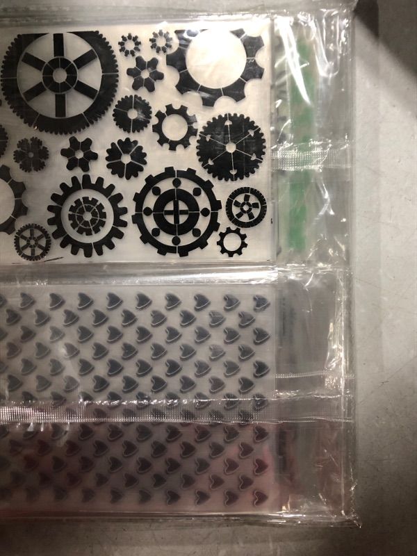 Photo 1 of  8 Pieces Embossing Folders DIY Craft Template Stencil Heart Embossing Machine Template Paper Card Gear Stripe Embossing Stencil for Card Making Flower Scrapbook Photo Album Craft Decoration
STOCK IMAGE FOR COMPARISON PURPOSES ONLY
STYLES MAY VARY

(PLEAS