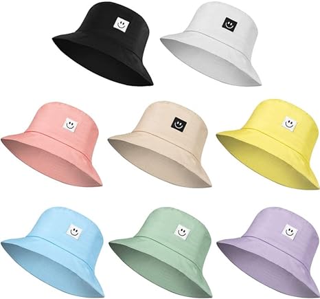 Photo 1 of (10 PACK) Smiling Face Bucket Hat Cute Bucket Cap Beach Sun Hat Summer Travel Bucket for Women Men
STOCK IMAGE FOR COMPARISON PURPOSES ONLY
STYLES MAY VARY

(PLEASE REVIEW PICTURES)