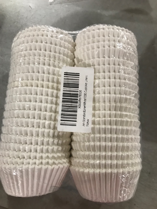 Photo 1 of 1000 Count Cupcake Liners for Baking Liners Paper Cupcake Wrappers Bulk Cup Cake Cases Muffin Baking Paper Cups for Candy Cooking (White,1.18 x 0.79 Inch- Mini Size)
