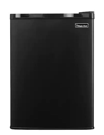 Photo 1 of 2.6 cu. ft. Mini Fridge in Black without Freezer
