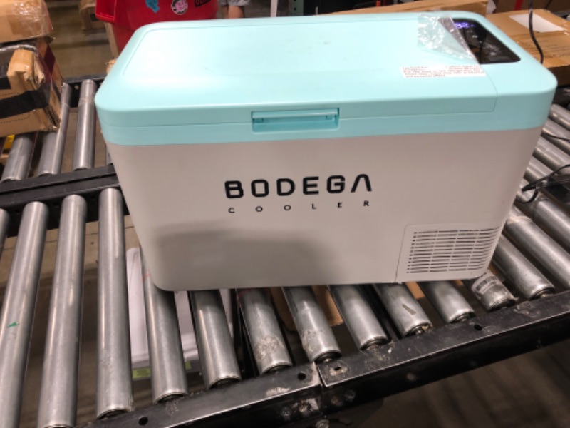 Photo 1 of BODEGA 12 Volt Car Refrigerator, 27 Quart (25L) Car Fridge, Portable Freezer (-4?-68?), Electric Cooler for Vehicles, Truck, RV, Camping, Travel and Home Use -12/24V DC & 100V-240V AC,WIFI APP Control 27 Quart (Sky Blue)