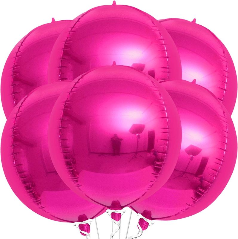 Photo 1 of Big Hot Pink Balloons - 22 Inch, Pack of 6