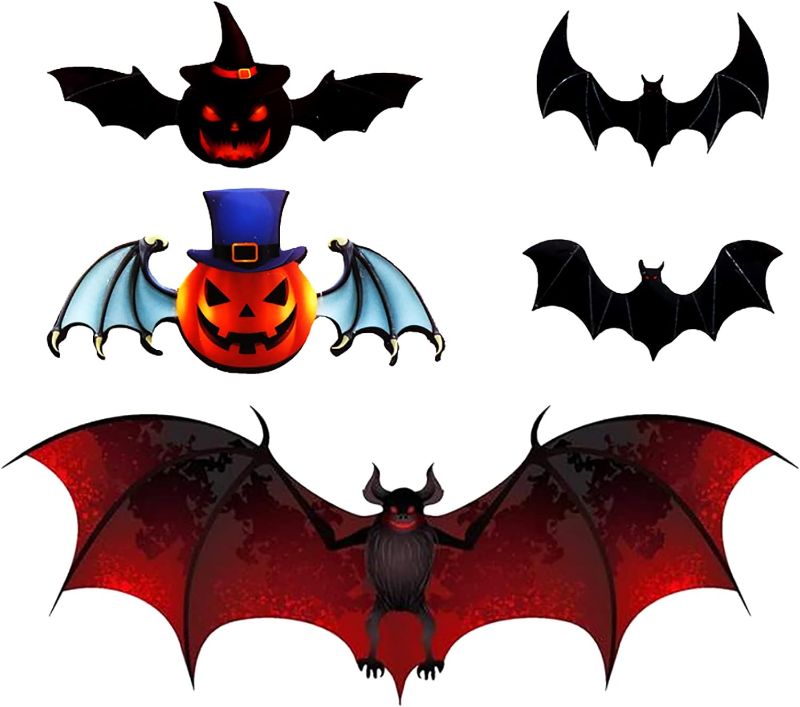 Photo 1 of 
Somotersea Halloween Bats Wall Decor 24PCS 3D Bats Stickers Removable Hallowmas Party Supplies Bat Decals for Home Outdoor DIY Wall Decorations Black