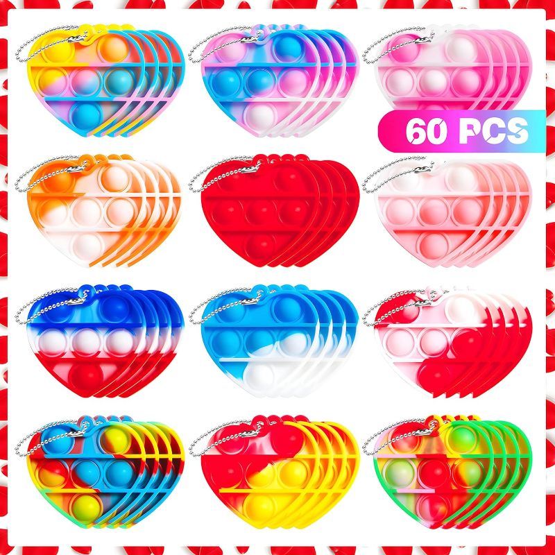 Photo 1 of 60 piece heart fidget toy 