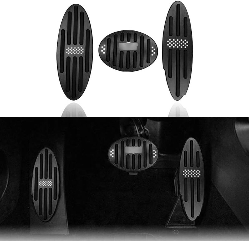 Photo 1 of 
Boltry No Drilling Non Slip Gas Pedal Brake Pedal Kit Cover with Aluminum Alloy 3 Pieces/Set Interior Accessories Trim for 2010-2018 Mini Cooper Countryman,