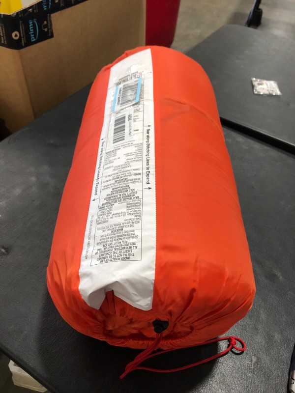 Photo 2 of Coleman Oak Point Big & Tall Sleeping Bag, Cool-Weather 30°F Sleeping Bag for Adults, No-Snag Zipper with Stuff Sack Included, Machine Washable Fits Adults Up To 6ft 4in Tall Orange