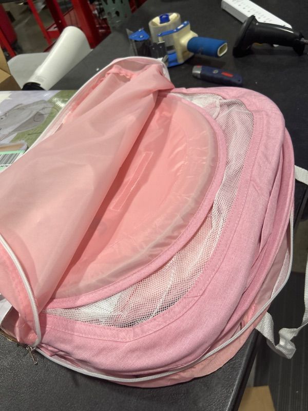 Photo 2 of Beberoad Love Baby Travel Bassinet Portable Bassinet-Folding Portable Baby Bed Baby Bassinet in Bed Mini Travel Crib Infant Travel Bed with Mosquito Net and Canopy Lightweight Washable Foldable Pink