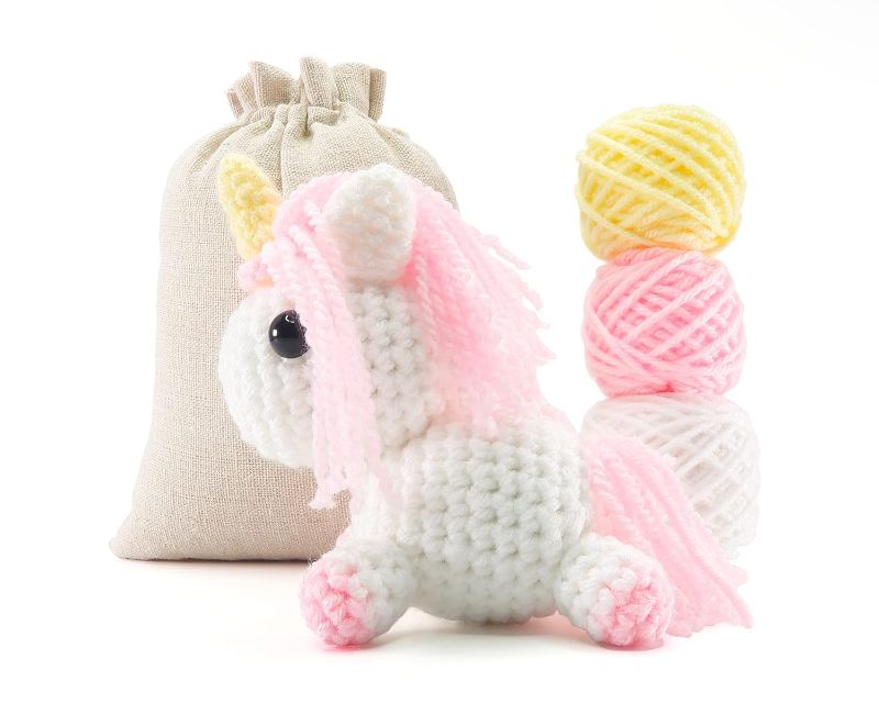 Photo 1 of 
Beginner Unicorn Crochet Kit - Easy Crochet Starter Kit