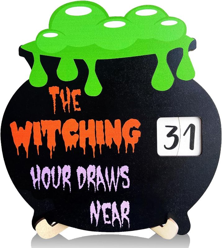 Photo 1 of 
Halloween Decorations Indoor - Witche Cauldron Countdown Advent Calendar - Halloween Gifts for Kids Children Adults Home Mantel Room Tables Decor