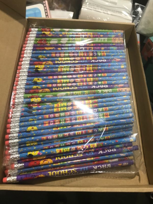 Photo 1 of 210 Pcs Welcome Back to School Pencils First Day of School Pencils Holiday Pencils Inspirational