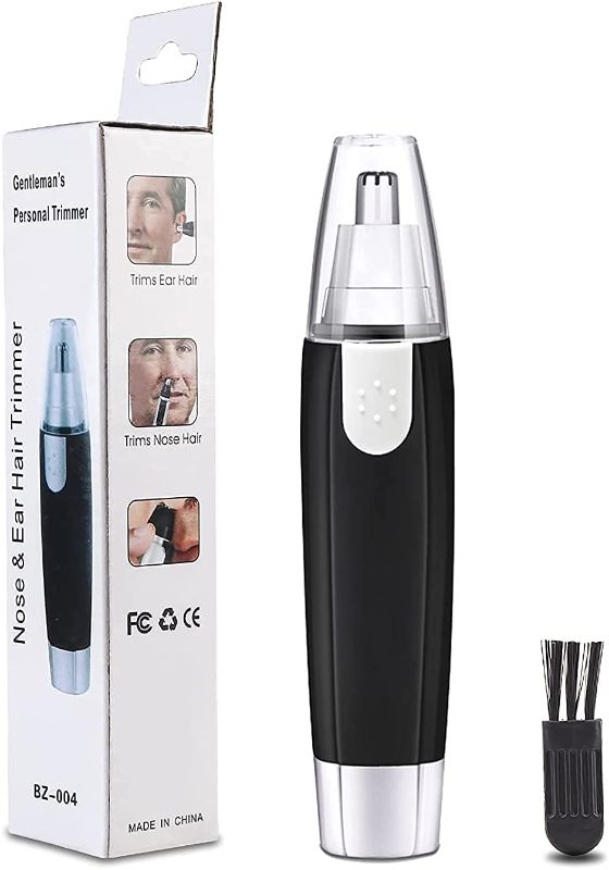 Photo 1 of 
YunQin Ear and Nose Hair Trimmer Men and Women Easy Cleansing Dual Edge Blades Battery Operated Eyebrow Clipper Painless Facial Trimmer-Black (Black)