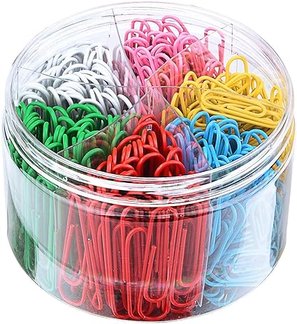 Photo 1 of Peidesi 450 Pcs Paper Clips Colorful, Medium and Jumbo?1.3 inch & 2 inch) Paper Clips, Durable and Rustproof, Coated Large Paper Clips Great for Office School Document Organizing (Multicolored)
