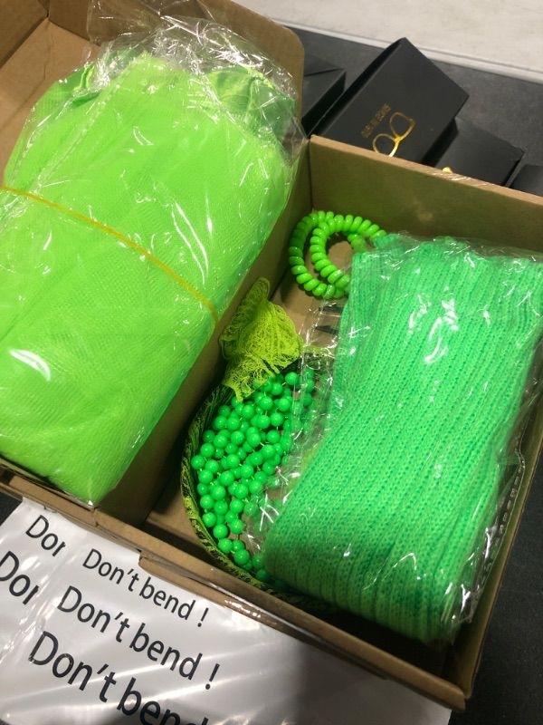 Photo 1 of 80s Costumes for Women, 80s Accessories Set with Fishnet Gloves Leg Warmers, Tutu Skirts for 1980s Theme Party Outfits- One Size
