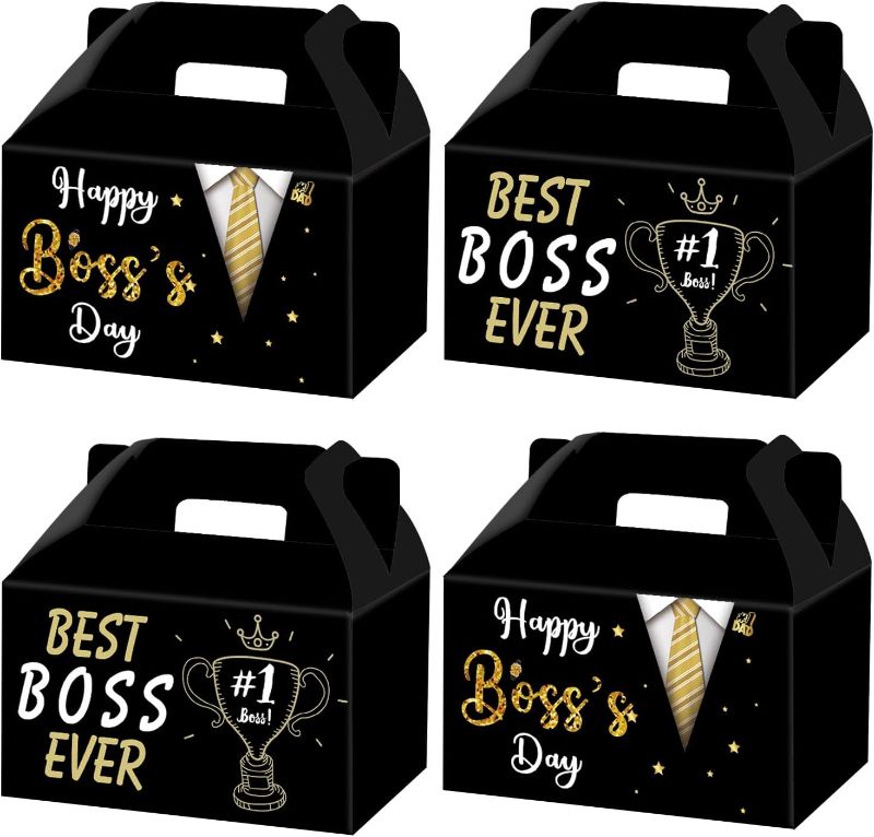Photo 1 of 16Pcs Happy Boss Day Party Favor Boxes,Boss Party Favors Give Aways Decoration Birthday Party Supplies for Boss Office Decor

