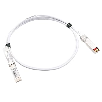 Photo 1 of [White Colored] 25GbE SFP28 DAC Twinax Cable, 1.5 Meter 25GBASE-CR SFP28 Passive Copper Cable, Compatible for Arista CAB-S-S-25G-1.5M 