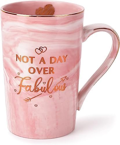 Photo 1 of 
Mug - Birthday Gifts for Women - Funny Birthday Gift Ideas for Her,Friends,Her, Wife, Mom, Daughter, Sister, Aunt, Coworkers, 14 Oz Pink Ceramic Marble Mug