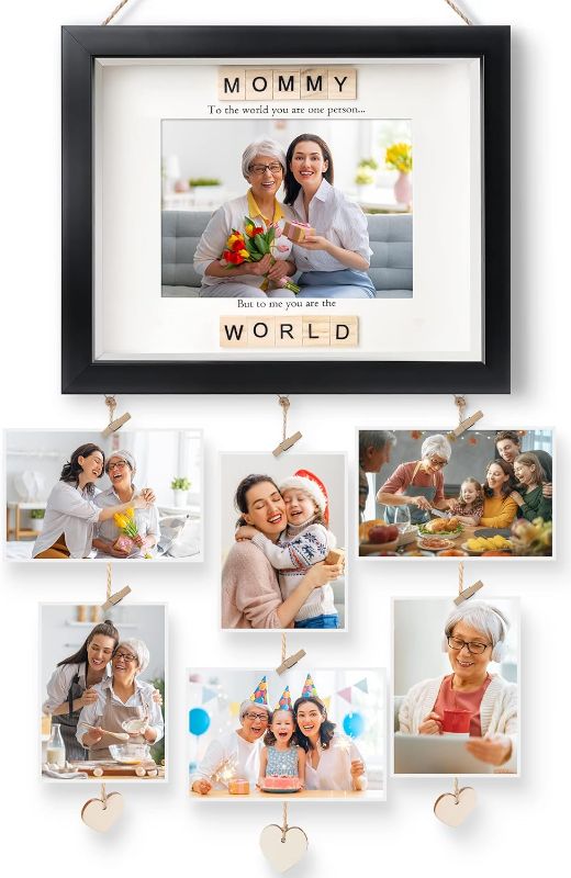 Photo 1 of 
FATLODA Mothers Day Gifts - Hanging Picture Frames, Unique Birthday Gifts For Mom From Daughter Son, Best Mom Gifts Ideas - Versatile Photo Frame Presents,