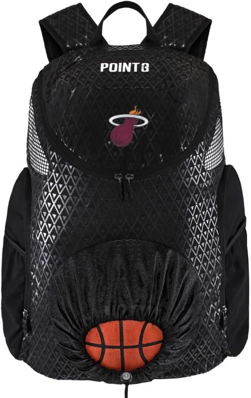 Photo 1 of 
POINT3 NBA Basketball Backpack Road Trip 2.0, Officially Licensed NBA Bag with Drawstring for Basketball